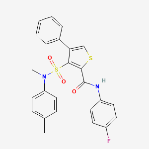 molecular formula C25H21FN2O3S2 B6565245 N-(4-fluorophenyl)-3-[methyl(4-methylphenyl)sulfamoyl]-4-phenylthiophene-2-carboxamide CAS No. 1021212-97-4