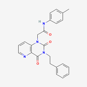 molecular formula C24H22N4O3 B6565276 2-[2,4-dioxo-3-(2-phenylethyl)-1H,2H,3H,4H-pyrido[3,2-d]pyrimidin-1-yl]-N-(4-methylphenyl)acetamide CAS No. 921823-55-4