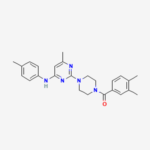 molecular formula C25H29N5O B6565320 2-[4-(3,4-dimethylbenzoyl)piperazin-1-yl]-6-methyl-N-(4-methylphenyl)pyrimidin-4-amine CAS No. 946211-90-1