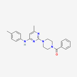 molecular formula C23H25N5O B6565336 2-(4-benzoylpiperazin-1-yl)-6-methyl-N-(4-methylphenyl)pyrimidin-4-amine CAS No. 946337-53-7