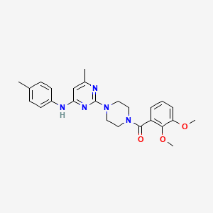 molecular formula C25H29N5O3 B6565341 2-[4-(2,3-dimethoxybenzoyl)piperazin-1-yl]-6-methyl-N-(4-methylphenyl)pyrimidin-4-amine CAS No. 946258-26-0