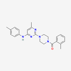 molecular formula C24H27N5O B6565345 6-methyl-2-[4-(2-methylbenzoyl)piperazin-1-yl]-N-(4-methylphenyl)pyrimidin-4-amine CAS No. 946383-16-0
