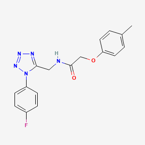 molecular formula C17H16FN5O2 B6565407 N-{[1-(4-fluorophenyl)-1H-1,2,3,4-tetrazol-5-yl]methyl}-2-(4-methylphenoxy)acetamide CAS No. 946255-83-0