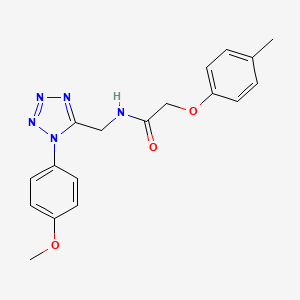 molecular formula C18H19N5O3 B6565413 N-{[1-(4-methoxyphenyl)-1H-1,2,3,4-tetrazol-5-yl]methyl}-2-(4-methylphenoxy)acetamide CAS No. 946359-87-1