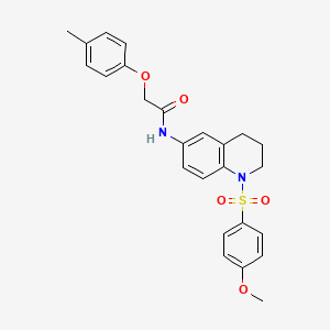 molecular formula C25H26N2O5S B6565443 N-[1-(4-methoxybenzenesulfonyl)-1,2,3,4-tetrahydroquinolin-6-yl]-2-(4-methylphenoxy)acetamide CAS No. 946383-00-2