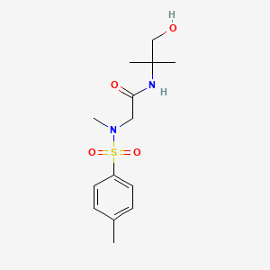 molecular formula C14H22N2O4S B6565462 N-(1-hydroxy-2-methylpropan-2-yl)-2-(N-methyl4-methylbenzenesulfonamido)acetamide CAS No. 1021208-50-3