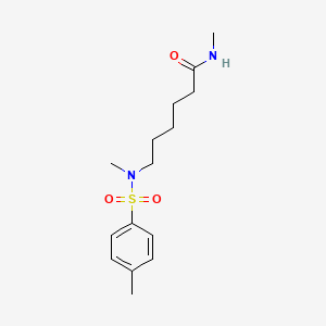 molecular formula C15H24N2O3S B6565471 N-methyl-6-(N-methyl4-methylbenzenesulfonamido)hexanamide CAS No. 1021208-56-9