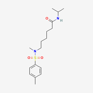 molecular formula C17H28N2O3S B6565478 6-(N-methyl4-methylbenzenesulfonamido)-N-(propan-2-yl)hexanamide CAS No. 1021208-59-2