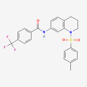 N-[1-(4-methylbenzenesulfonyl)-1,2,3,4-tetrahydroquinolin-7-yl]-4-(trifluoromethyl)benzamide