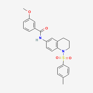 molecular formula C24H24N2O4S B6565520 3-methoxy-N-[1-(4-methylbenzenesulfonyl)-1,2,3,4-tetrahydroquinolin-6-yl]benzamide CAS No. 946335-20-2