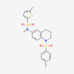 molecular formula C21H22N2O4S3 B6565521 5-methyl-N-[1-(4-methylbenzenesulfonyl)-1,2,3,4-tetrahydroquinolin-6-yl]thiophene-2-sulfonamide CAS No. 946240-37-5