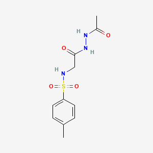 molecular formula C11H15N3O4S B6565539 N-[(N'-acetylhydrazinecarbonyl)methyl]-4-methylbenzene-1-sulfonamide CAS No. 1021208-38-7