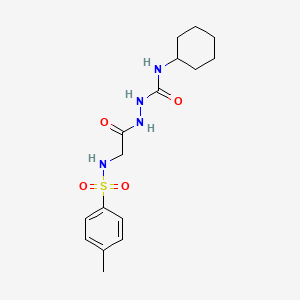 molecular formula C16H24N4O4S B6565547 N-[(cyclohexylcarbamoyl)amino]-2-(4-methylbenzenesulfonamido)acetamide CAS No. 1021208-35-4