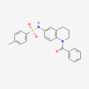 molecular formula C23H22N2O3S B6565568 N-(1-benzoyl-1,2,3,4-tetrahydroquinolin-6-yl)-4-methylbenzene-1-sulfonamide CAS No. 946210-75-9