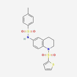 4-methyl-N-[1-(thiophene-2-sulfonyl)-1,2,3,4-tetrahydroquinolin-6-yl]benzene-1-sulfonamide