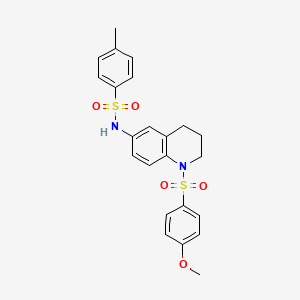 molecular formula C23H24N2O5S2 B6565571 N-[1-(4-methoxybenzenesulfonyl)-1,2,3,4-tetrahydroquinolin-6-yl]-4-methylbenzene-1-sulfonamide CAS No. 946296-21-5