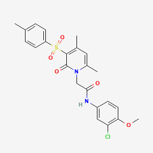 N-(3-chloro-4-methoxyphenyl)-2-[4,6-dimethyl-3-(4-methylbenzenesulfonyl)-2-oxo-1,2-dihydropyridin-1-yl]acetamide