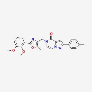 5-{[2-(2,3-dimethoxyphenyl)-5-methyl-1,3-oxazol-4-yl]methyl}-2-(4-methylphenyl)-4H,5H-pyrazolo[1,5-a]pyrazin-4-one
