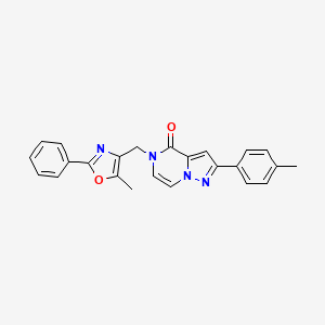 5-[(5-methyl-2-phenyl-1,3-oxazol-4-yl)methyl]-2-(4-methylphenyl)-4H,5H-pyrazolo[1,5-a]pyrazin-4-one