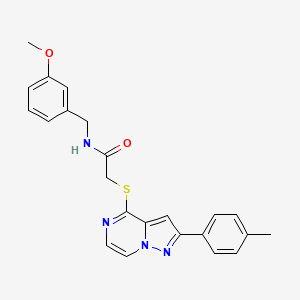 molecular formula C23H22N4O2S B6565730 N-[(3-methoxyphenyl)methyl]-2-{[2-(4-methylphenyl)pyrazolo[1,5-a]pyrazin-4-yl]sulfanyl}acetamide CAS No. 1021208-36-5