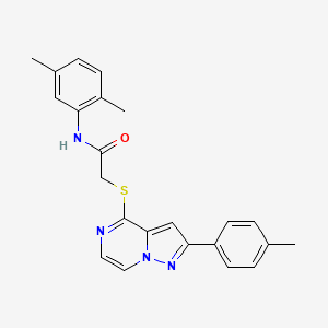 molecular formula C23H22N4OS B6565738 N-(2,5-dimethylphenyl)-2-{[2-(4-methylphenyl)pyrazolo[1,5-a]pyrazin-4-yl]sulfanyl}acetamide CAS No. 1021219-69-1