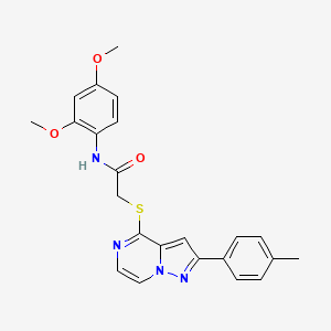 N-(2,4-dimethoxyphenyl)-2-{[2-(4-methylphenyl)pyrazolo[1,5-a]pyrazin-4-yl]sulfanyl}acetamide