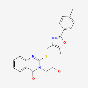 molecular formula C23H23N3O3S B6565864 3-(2-methoxyethyl)-2-({[5-methyl-2-(4-methylphenyl)-1,3-oxazol-4-yl]methyl}sulfanyl)-3,4-dihydroquinazolin-4-one CAS No. 1021222-29-6