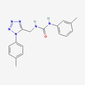 molecular formula C17H18N6O B6565979 1-(3-methylphenyl)-3-{[1-(4-methylphenyl)-1H-1,2,3,4-tetrazol-5-yl]methyl}urea CAS No. 921084-90-4