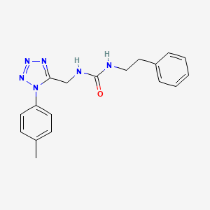 molecular formula C18H20N6O B6565989 3-{[1-(4-methylphenyl)-1H-1,2,3,4-tetrazol-5-yl]methyl}-1-(2-phenylethyl)urea CAS No. 921150-54-1