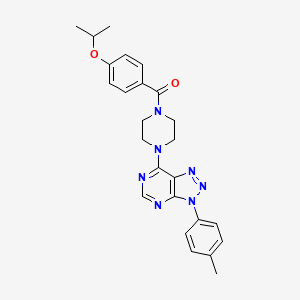 molecular formula C25H27N7O2 B6566010 1-[3-(4-methylphenyl)-3H-[1,2,3]triazolo[4,5-d]pyrimidin-7-yl]-4-[4-(propan-2-yloxy)benzoyl]piperazine CAS No. 920263-17-8
