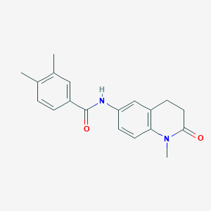 molecular formula C19H20N2O2 B6566033 3,4-dimethyl-N-(1-methyl-2-oxo-1,2,3,4-tetrahydroquinolin-6-yl)benzamide CAS No. 922054-13-5
