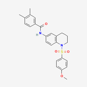 molecular formula C25H26N2O4S B6566047 N-[1-(4-methoxybenzenesulfonyl)-1,2,3,4-tetrahydroquinolin-6-yl]-3,4-dimethylbenzamide CAS No. 946382-91-8