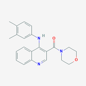 molecular formula C22H23N3O2 B6566105 N-(3,4-dimethylphenyl)-3-(morpholine-4-carbonyl)quinolin-4-amine CAS No. 1021225-30-8