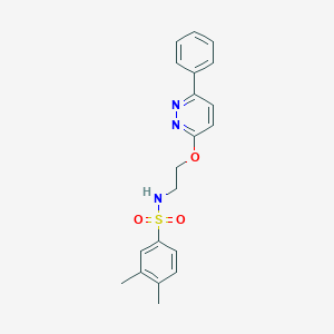 molecular formula C20H21N3O3S B6566142 3,4-dimethyl-N-{2-[(6-phenylpyridazin-3-yl)oxy]ethyl}benzene-1-sulfonamide CAS No. 920399-27-5
