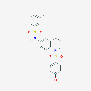 molecular formula C24H26N2O5S2 B6566155 N-[1-(4-methoxybenzenesulfonyl)-1,2,3,4-tetrahydroquinolin-6-yl]-3,4-dimethylbenzene-1-sulfonamide CAS No. 946240-99-9