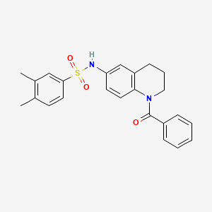 molecular formula C24H24N2O3S B6566166 N-(1-benzoyl-1,2,3,4-tetrahydroquinolin-6-yl)-3,4-dimethylbenzene-1-sulfonamide CAS No. 946334-14-1