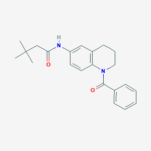 N-(1-benzoyl-1,2,3,4-tetrahydroquinolin-6-yl)-3,3-dimethylbutanamide