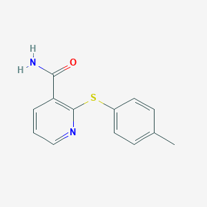 molecular formula C13H12N2OS B065663 2-[(4-Methylphenyl)thio]nicotinamide CAS No. 175135-83-8