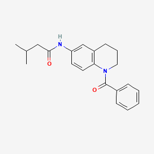 molecular formula C21H24N2O2 B6566310 N-(1-benzoyl-1,2,3,4-tetrahydroquinolin-6-yl)-3-methylbutanamide CAS No. 946367-83-5