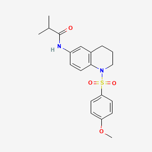 molecular formula C20H24N2O4S B6566318 N-[1-(4-methoxybenzenesulfonyl)-1,2,3,4-tetrahydroquinolin-6-yl]-2-methylpropanamide CAS No. 946212-95-9