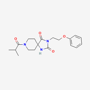 molecular formula C19H25N3O4 B6566324 8-(2-methylpropanoyl)-3-(2-phenoxyethyl)-1,3,8-triazaspiro[4.5]decane-2,4-dione CAS No. 1021211-81-3