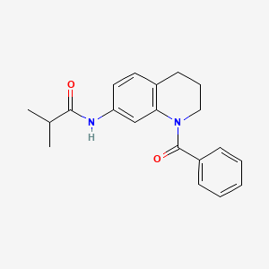 molecular formula C20H22N2O2 B6566337 N-(1-benzoyl-1,2,3,4-tetrahydroquinolin-7-yl)-2-methylpropanamide CAS No. 946219-32-5