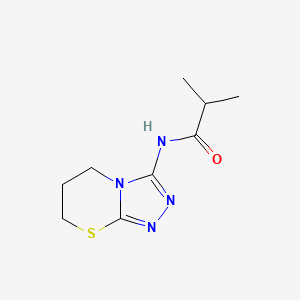 molecular formula C9H14N4OS B6566338 2-methyl-N-{5H,6H,7H-[1,2,4]triazolo[3,4-b][1,3]thiazin-3-yl}propanamide CAS No. 946299-83-8