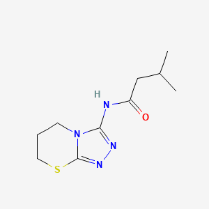 molecular formula C10H16N4OS B6566339 3-methyl-N-{5H,6H,7H-[1,2,4]triazolo[3,4-b][1,3]thiazin-3-yl}butanamide CAS No. 946351-18-4