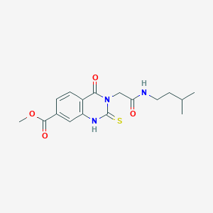 molecular formula C17H21N3O4S B6566370 methyl 3-{[(3-methylbutyl)carbamoyl]methyl}-4-oxo-2-sulfanylidene-1,2,3,4-tetrahydroquinazoline-7-carboxylate CAS No. 1021250-73-6