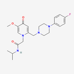 molecular formula C22H29FN4O3 B6566550 2-(2-{[4-(4-fluorophenyl)piperazin-1-yl]methyl}-5-methoxy-4-oxo-1,4-dihydropyridin-1-yl)-N-(propan-2-yl)acetamide CAS No. 921496-70-0