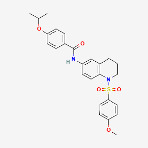 N-[1-(4-methoxybenzenesulfonyl)-1,2,3,4-tetrahydroquinolin-6-yl]-4-(propan-2-yloxy)benzamide