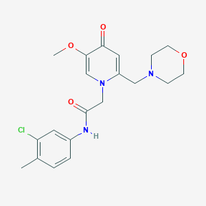 molecular formula C20H24ClN3O4 B6566736 N-(3-chloro-4-methylphenyl)-2-{5-methoxy-2-[(morpholin-4-yl)methyl]-4-oxo-1,4-dihydropyridin-1-yl}acetamide CAS No. 921471-63-8