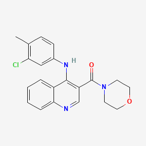 molecular formula C21H20ClN3O2 B6566754 N-(3-chloro-4-methylphenyl)-3-(morpholine-4-carbonyl)quinolin-4-amine CAS No. 1021225-33-1