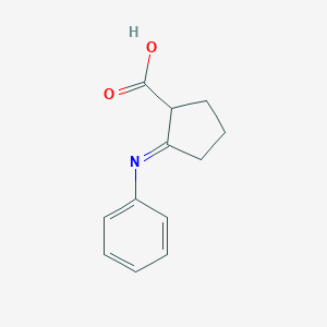 Cyclopentanecarboxylic acid, 2-(phenylimino)-(9CI)